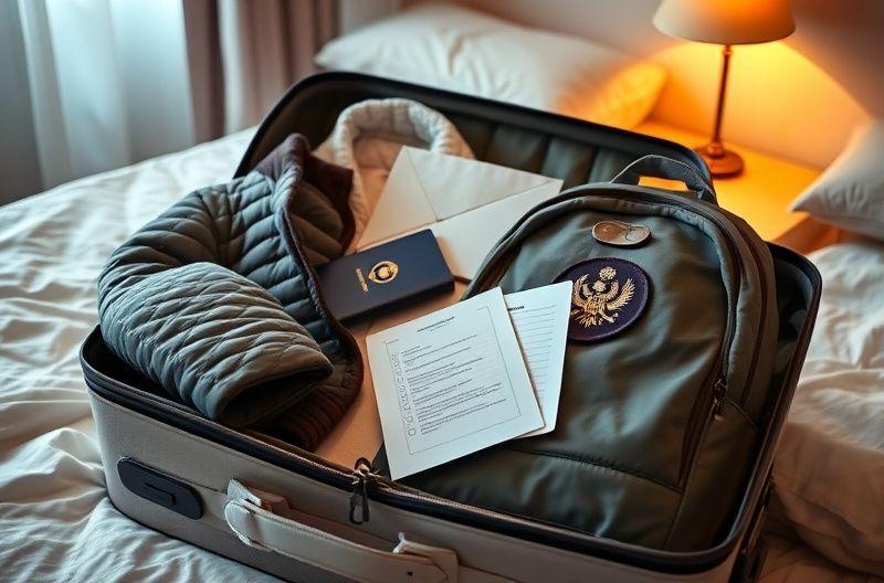Suitcase being packed for studies overseas